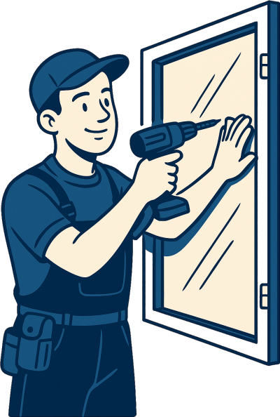 Montage eines Fensters